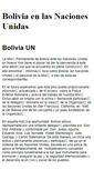 Mobile Screenshot of bolivia-un.org